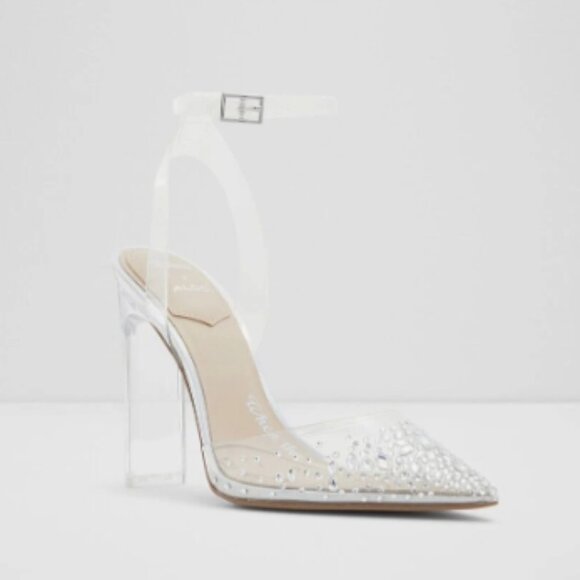 NYE Disney Cinderella x Aldo Rhinestone “Glass Slipper” Heels Limited Addition - Picture 2 of 10